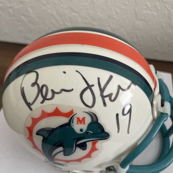 Jason Taylor And Bernie Kosar Autographed Mini Helmet Miami Dolphins - Picture 4 of 4